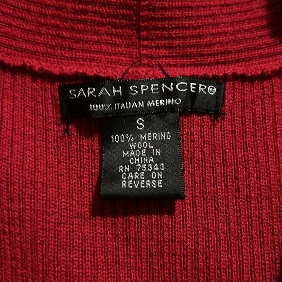Sarah Spencer Italian Merino Wool Cardigan - Picture 2 of 3